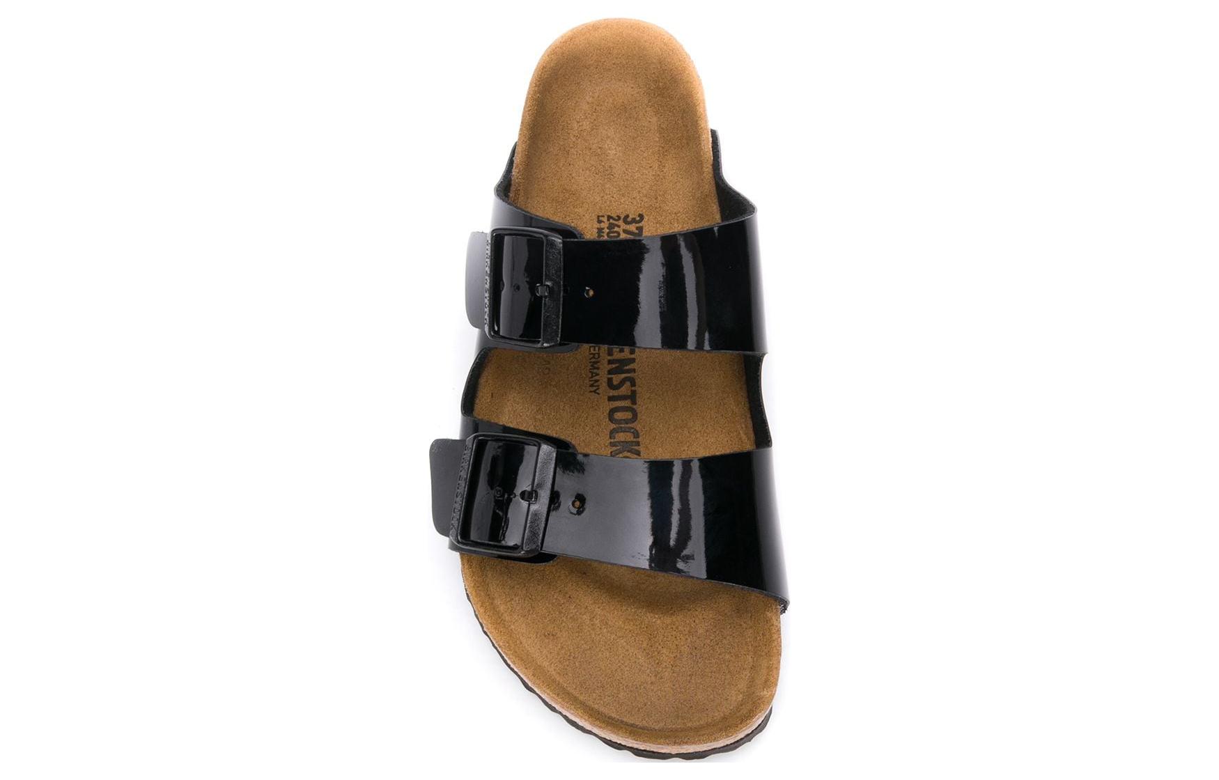 Shop (W) Birkenstock Arizona Birko-Flor Hitam Mengkilap 1005291