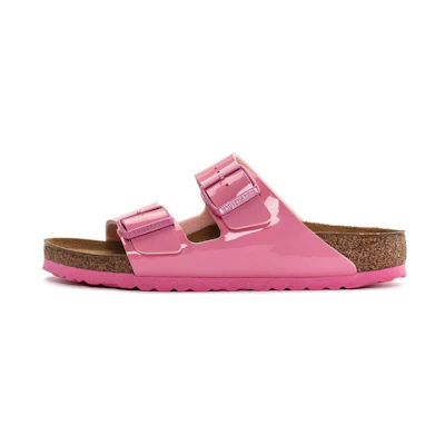 (W) Birkenstock Arizona Birko-Flor Patent Candy Pink
