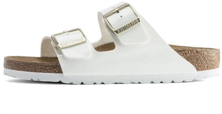 (Women) Birkenstock Arizona Birko-Flor Patent Patent White 1005293 Buy (Women) Birkenstock Arizona Birko-Flor Patent Patent White 1005293