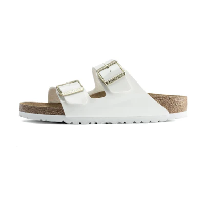 (W) Birkenstock Arizona Birko-Flor Patent Patent White