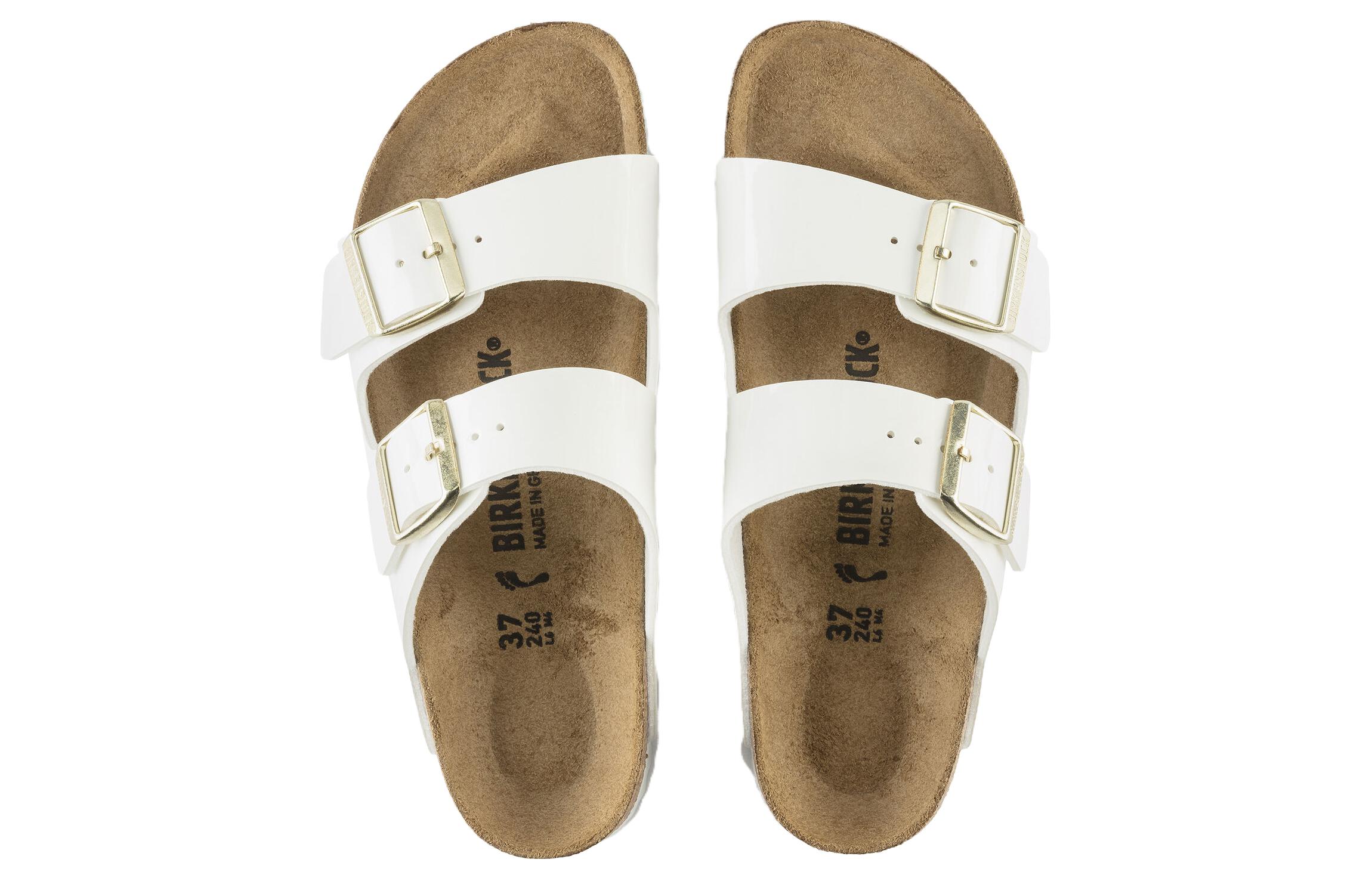 Purchase (W) Birkenstock Arizona Birko-Flor Charol Blanco 1005293