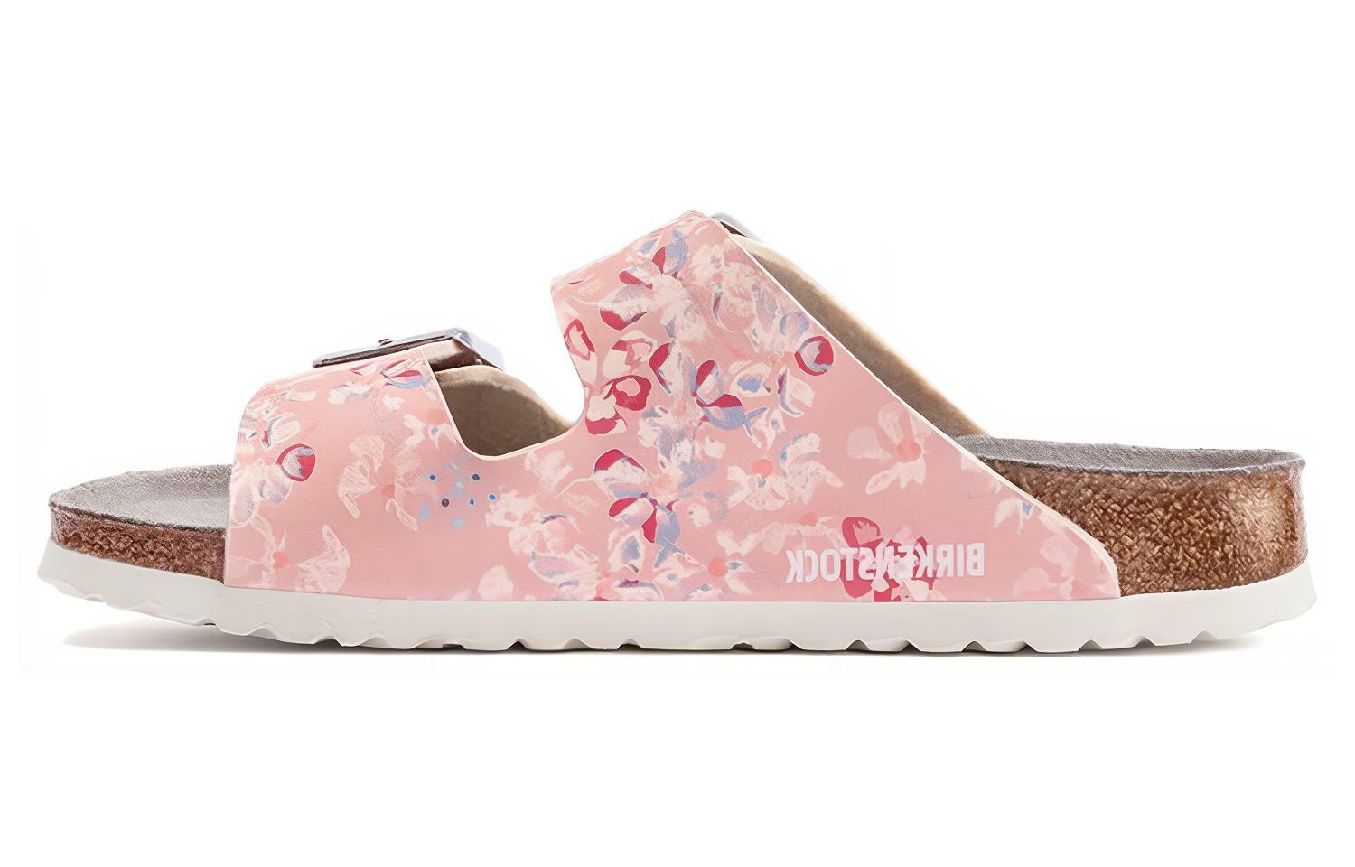 (W) Birkenstock Arizona ESD Birko-Flor Narrow Field 'Flower Field Rose'