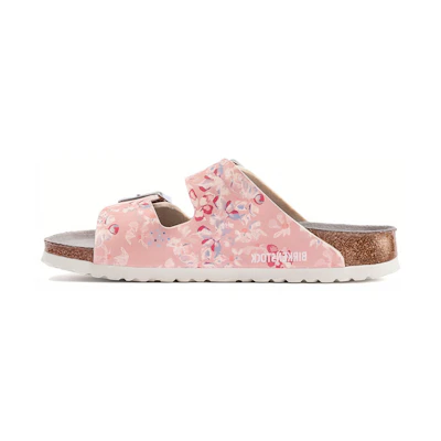 (W) Birkenstock Arizona ESD Birko-Flor Narrow Field 'Flower Field Rose'