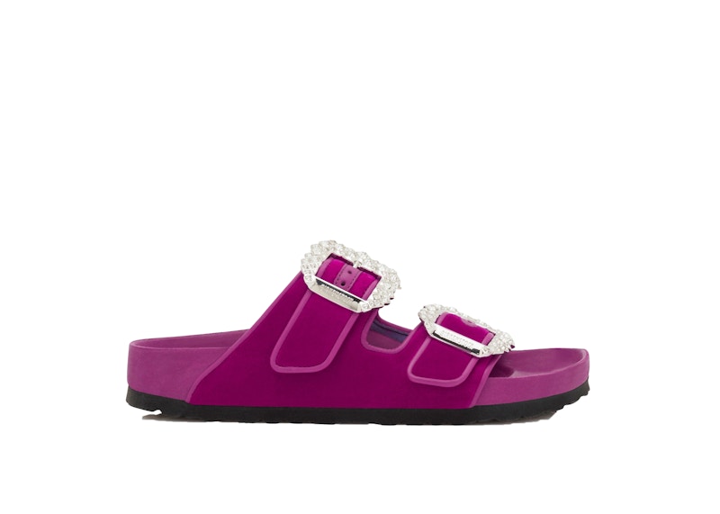 (Women) Birkenstock Arizona Manolo Blahnik Fuchsia Velvet 122-2129-0001/1022961