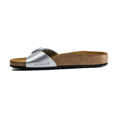 (W) Birkenstock Arizona Narrow 'Metallic Silver'