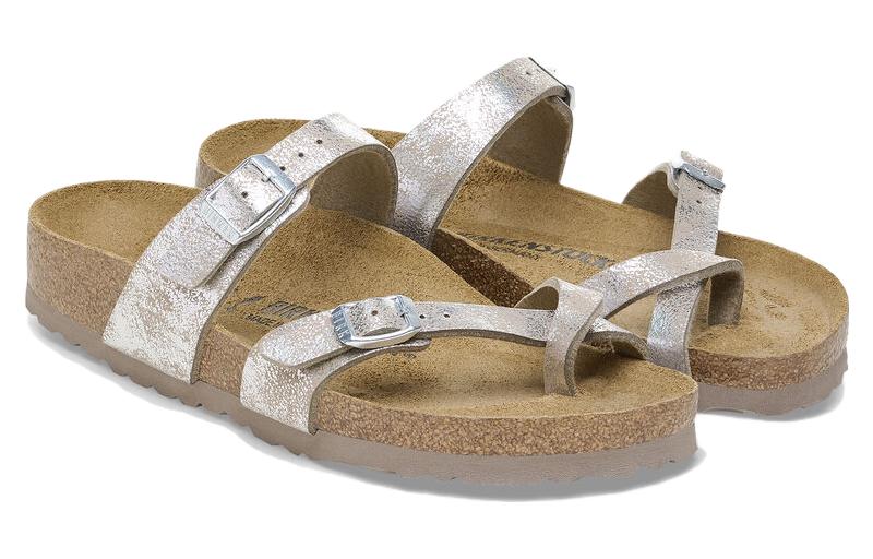 (W) Birkenstock Arizona Narrow 'Metallic Silver' 圖 3