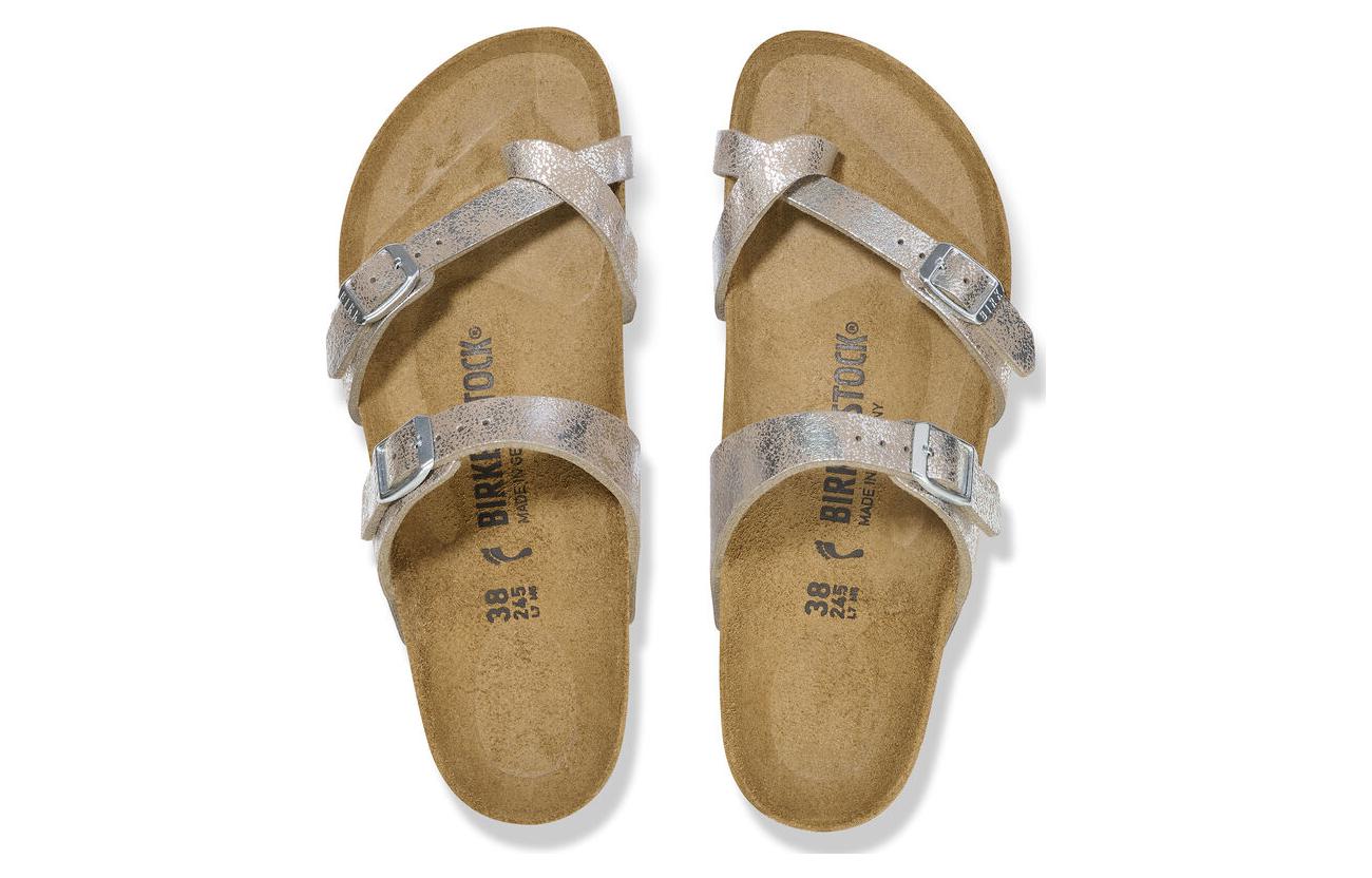 (W) Birkenstock Arizona Narrow 'Metallic Silver' 圖 4