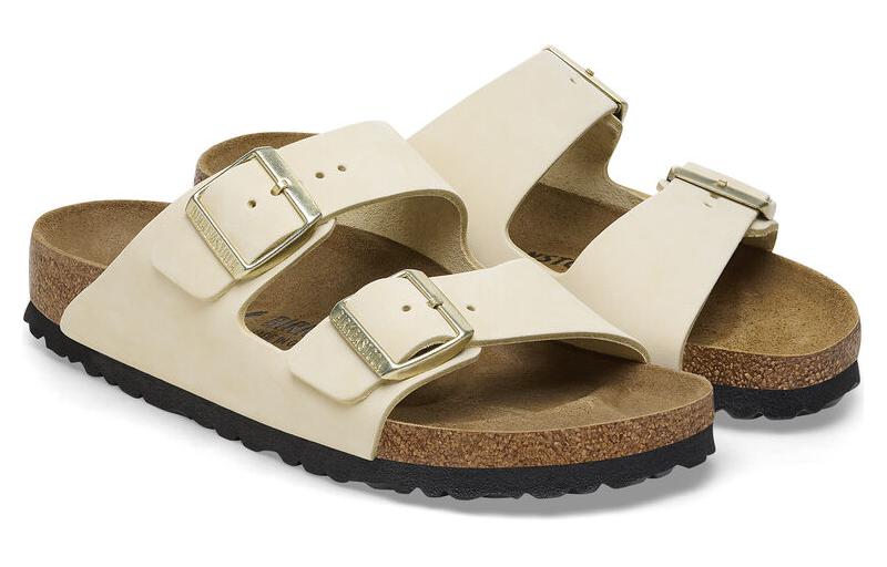 (W) Birkenstock Arizona Nubuk Leather Sandals 'Ecru' 圖 3