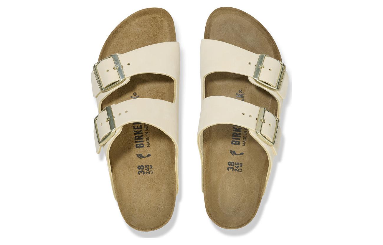 (W) Birkenstock Arizona Nubuk Leather Sandals 'Ecru' 圖 4