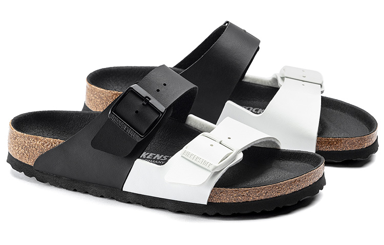 Shop (W) Sandalias Birkenstock Arizona Serie Blanco y Negro. 1019712