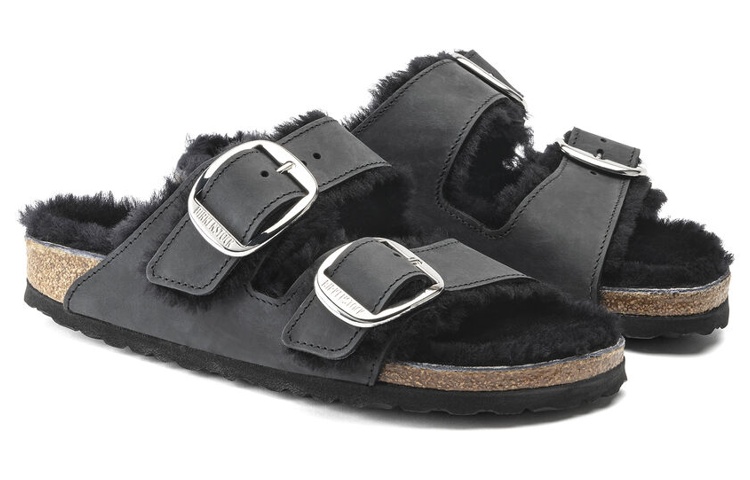 Lookbook (W) ビルケンシュトック アリゾナ シアリング ブラック (Birkenstock Arizona Shearling Black) 1020138