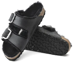 Shop (Women) Birkenstock Arizona Shearling 'Black Comfort' 1020138