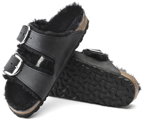 (Women) Birkenstock Arizona Shearling 'Black Comfort' 1020138 Shop (Women) Birkenstock Arizona Shearling 'Black Comfort' 1020138
