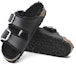 Shop (W) Birkenstock Arizona Shearling 'Hitam Comfort' 1020138