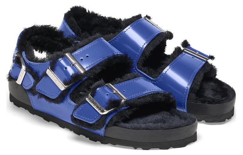 Lookbook (W) Birkenstock Arizona 羊羔毛蓝色款 1025343