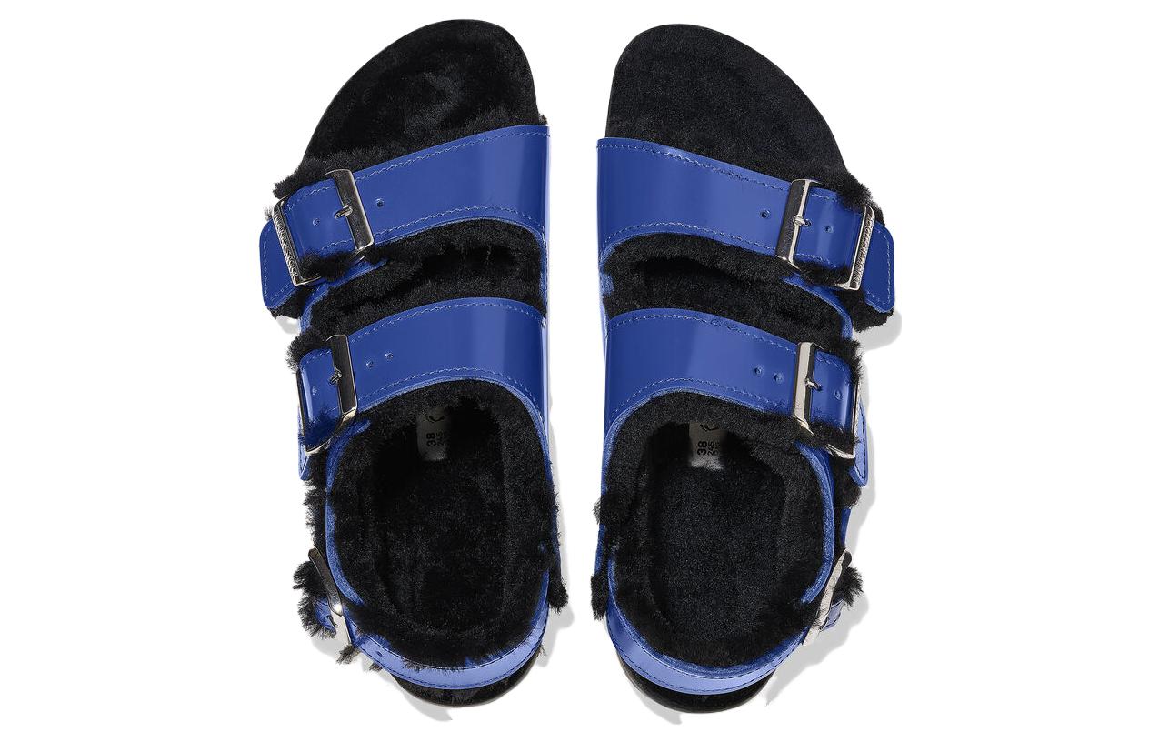 Shop (W) Birkenstock Arizona 羊羔毛蓝色款 1025343