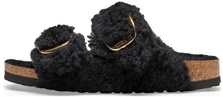 (Women) Birkenstock Arizona Shearling 'Metal Buckle Black' 1025901 (Women) Birkenstock Arizona Shearling 'Metal Buckle Black' 1025901