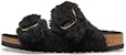 (W) Birkenstock Arizona Shearling 'Metal Buckle Hitam' 1025901
