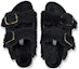 Shop (W) Birkenstock Arizona Shearling 'Metal Buckle Hitam' 1025901