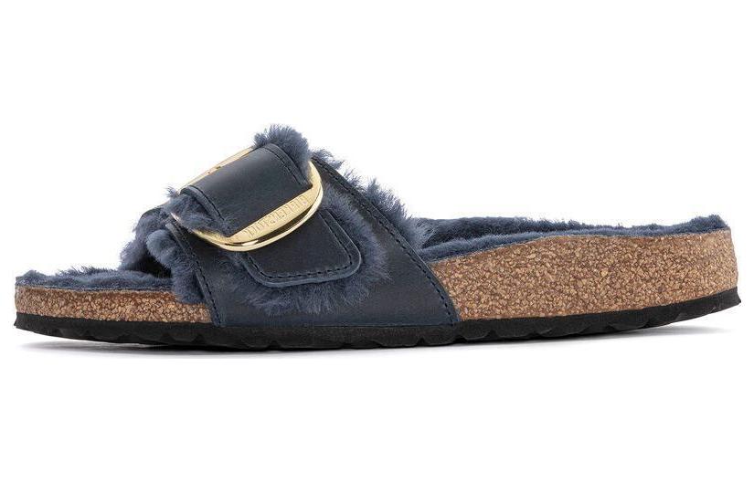 Buy (W) Birkenstock Arizona Shearling 'Midnight Blue' Sepatu Sandal Biru Gelap 1023185
