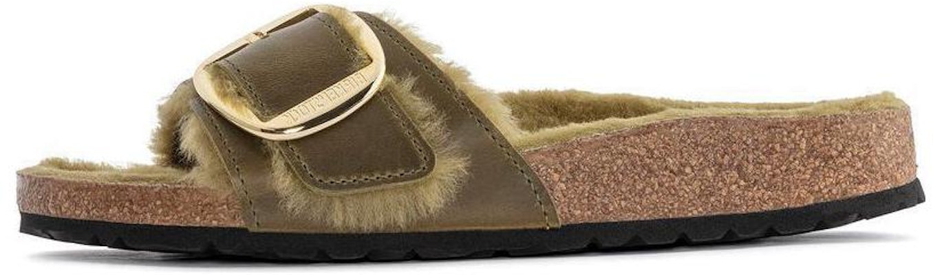 (Women) Birkenstock Arizona Shearling 'Olive Narrow' 1023138 Buy (Women) Birkenstock Arizona Shearling 'Olive Narrow' 1023138
