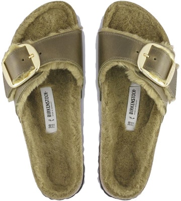 (Women) Birkenstock Arizona Shearling 'Olive Narrow' 1023138 Shop (Women) Birkenstock Arizona Shearling 'Olive Narrow' 1023138