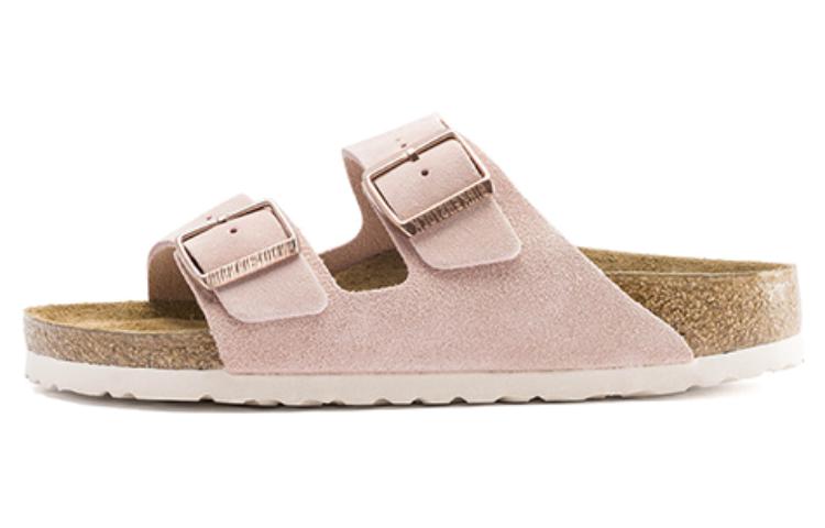 (Women) Birkenstock Arizona Shearling 'Pink Brown' 1015892