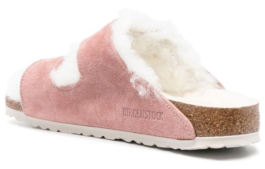 Shop (W) Birkenstock Arizona Shearling 'Pink Comfort' - Sandal Kenyamanan Merah Muda 1023258