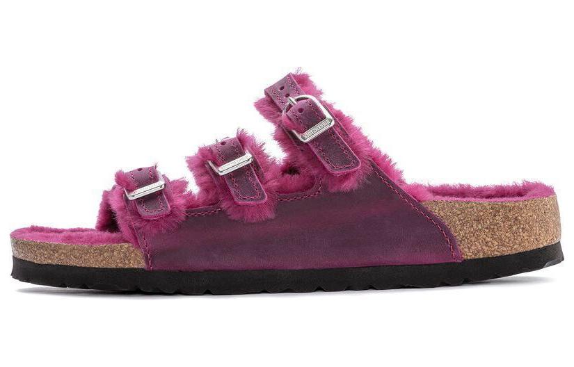 (Women) Birkenstock Arizona Shearling 'Purple Red' 1023575
