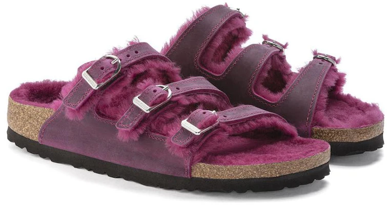 (W) Birkenstock Arizona Shearling 狭窄款 '紫色' 1023529 Lookbook (W) Birkenstock Arizona Shearling 狭窄款 '紫色' 1023529