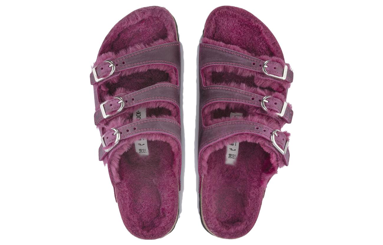 Shop (Women) Birkenstock Arizona Shearling Narrow 'Purple' 1023529