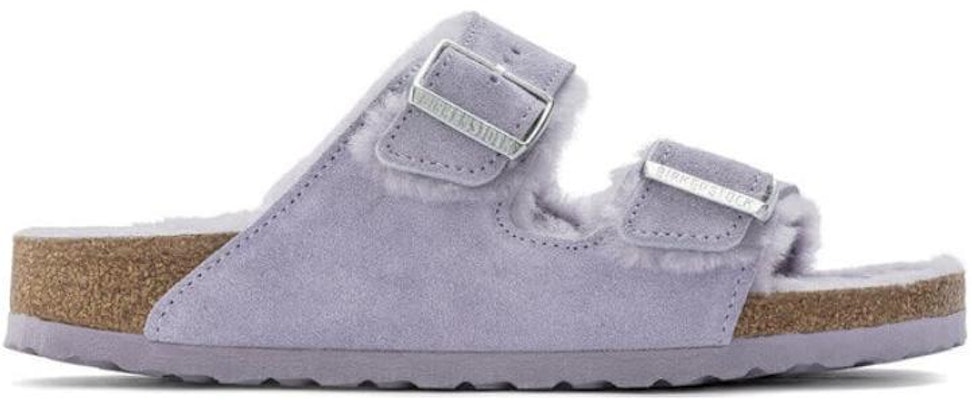(Women) Birkenstock Arizona Shearling Suede Leather Narrow Fit 'Purple Fog' 1023256 Order (Women) Birkenstock Arizona Shearling Suede Leather Narrow Fit 'Purple Fog' 1023256
