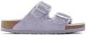 (W) Birkenstock Arizona Shearling Kulit Sempit 'Purple Fog' 1023256