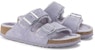 (W) Birkenstock Arizona Shearling Kulit Sempit 'Purple Fog' 1023256
