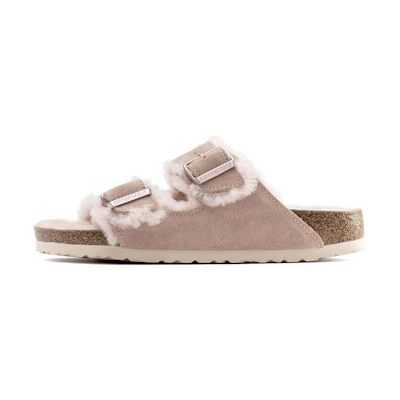 (W) Birkenstock Arizona Shearling Suede Light Rose