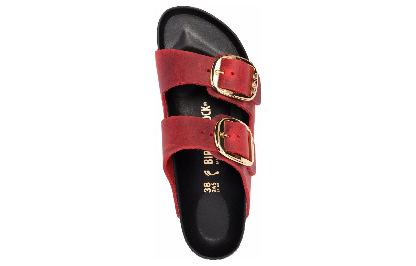 (W) Birkenstock Arizona Soft Footbed 'Red Leather' 圖 4