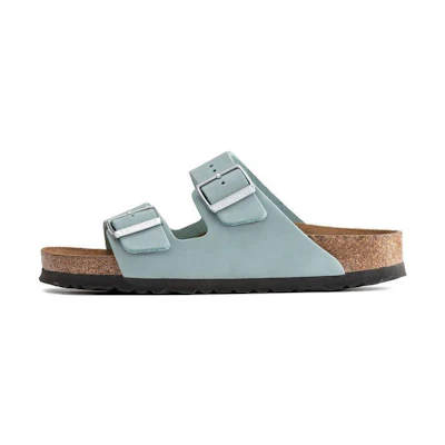 (W) Birkenstock Arizona Soft Footbed Narrow 'Faded Aqua'