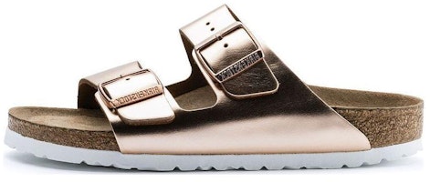(Women) Birkenstock Arizona Soft Footbed Natural Leather Narrow Fit 'Metallic Copper' 0952093 (Women) Birkenstock Arizona Soft Footbed Natural Leather Narrow Fit 'Metallic Copper' 0952093