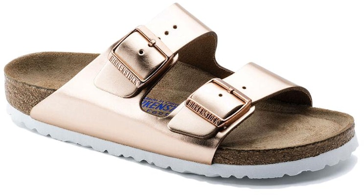 (Women) Birkenstock Arizona Soft Footbed Natural Leather Narrow Fit 'Metallic Copper' 0952093 Order (Women) Birkenstock Arizona Soft Footbed Natural Leather Narrow Fit 'Metallic Copper' 0952093