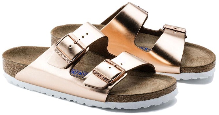 (Women) Birkenstock Arizona Soft Footbed Natural Leather Narrow Fit 'Metallic Copper' 0952093 Lookbook (Women) Birkenstock Arizona Soft Footbed Natural Leather Narrow Fit 'Metallic Copper' 0952093