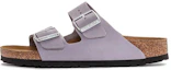 Buy (W) Birkenstock Arizona Soft Footbed de Cuero Nobuk Ajuste Estrecho 'Purple Fog' 1024241