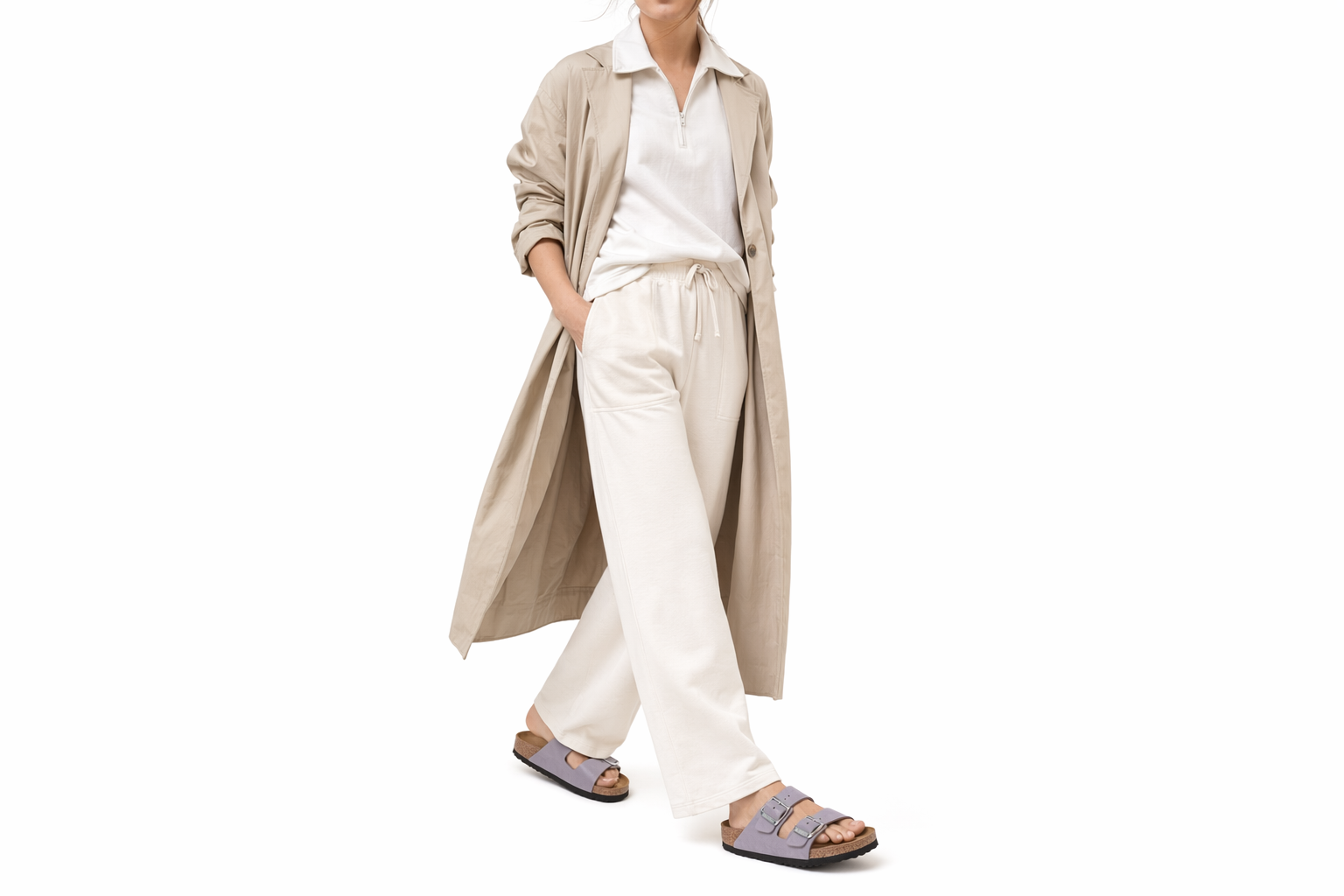 Order (W) Birkenstock Arizona Soft Footbed de Cuero Nobuk Ajuste Estrecho 'Purple Fog' 1024241