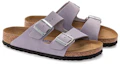 Shop (W) Birkenstock Arizona Soft Footbed de Cuero Nobuk Ajuste Estrecho 'Purple Fog' 1024241
