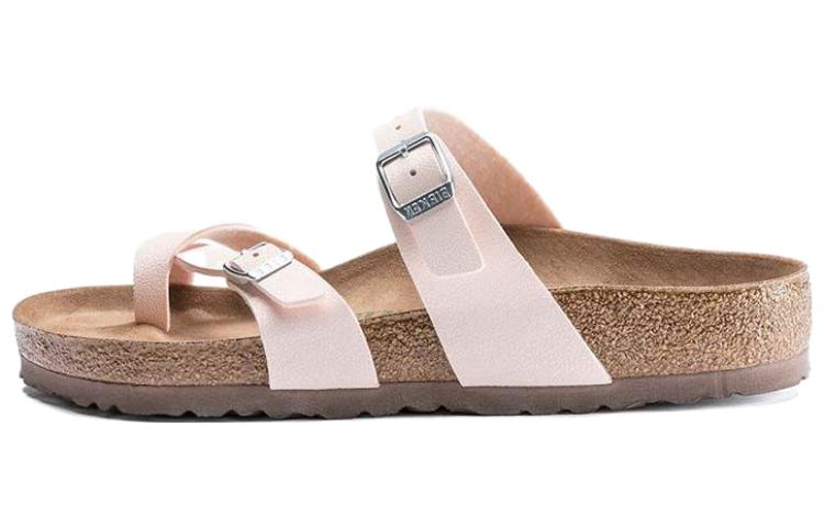 (W) Birkenstock Arizona Soft Footbed Suede 'Narrow Pink'