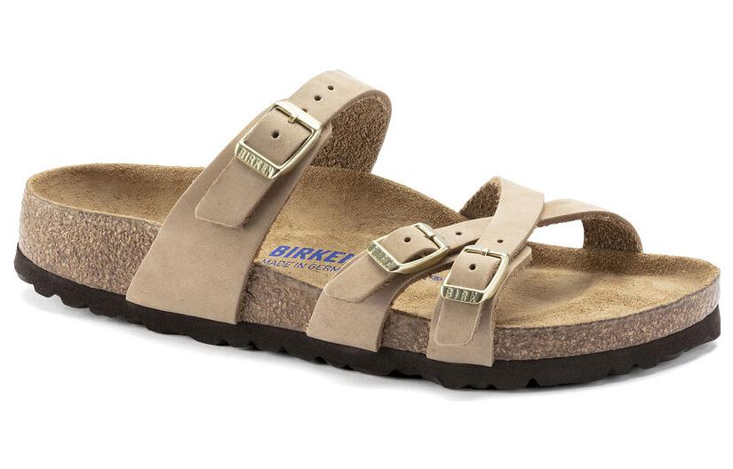 Order (W) Birkenstock Arizona Soft Footbed Suede Leather 'Narrow Sand' Coklat Pasir 1022973