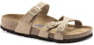 Order (W) Birkenstock Arizona Soft Footbed Suede Leather 'Narrow Sand' Kulit Kelabu 1022973