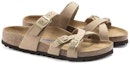 Lookbook (W) Birkenstock Arizona Soft Footbed Suede Leather 'Narrow Sand' Kulit Kelabu 1022973