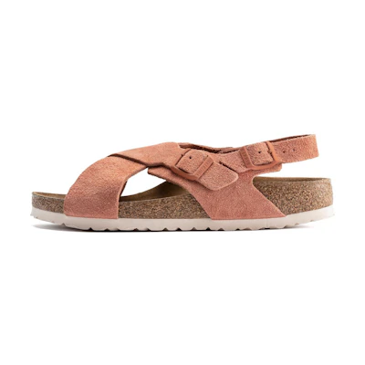 (W) Birkenstock Arizona Soft Footbed Suede Narrow 'Pumpkin'
