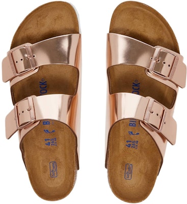 (Women) Birkenstock Arizona Softbed Metallic Cooper 952093 Shop (Women) Birkenstock Arizona Softbed Metallic Cooper 952093