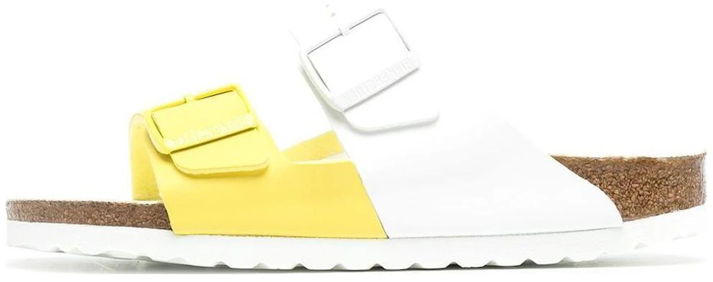 (Women) Birkenstock Arizona Split Birko Flor Narrow Fit Sandals 'White Lime Sour 1019754 Buy (Women) Birkenstock Arizona Split Birko Flor Narrow Fit Sandals 'White Lime Sour 1019754